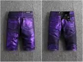 jeans balmain fit hommes shorts purple